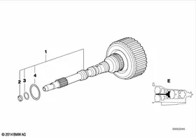 A5S310Z drive clutch E — BMW E36 factory diagram