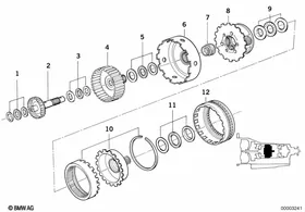 A5S310Z planet wheel sets — BMW E36 factory diagram