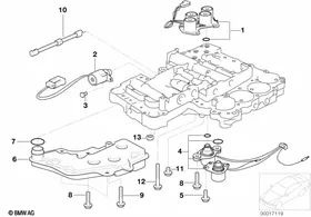 A5s300j mounting parts control unit — BMW E36 factory diagram