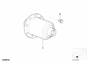 limited slip differential assembly — BMW E36 factory diagram