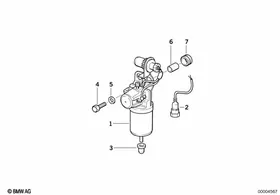 Pressure accumulator ASC+T — BMW E36 factory diagram
