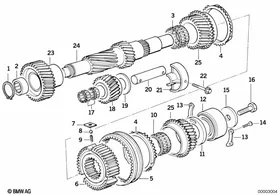 S5D...Z countershaft/reverse gear — BMW E36 factory diagram