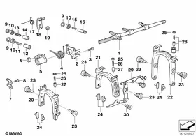 S5D...Z inner gear shifting parts — BMW E36 factory diagram