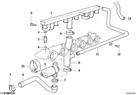 Idle regulating valve — BMW E36 factory diagram