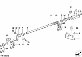 Accelerator pedal — BMW E36 factory diagram