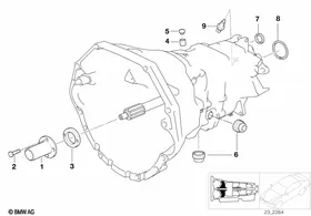 S6s420g housing+attaching parts — BMW E36 factory diagram