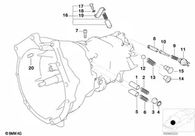 S6s420g inner gear shifting parts — BMW E36 factory diagram