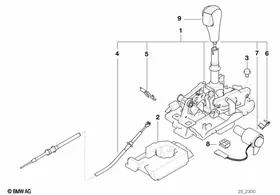Gear shifting Steptronic, SMG — BMW E36 factory diagram