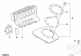 Storing partition mounting parts — BMW E36 factory diagram
