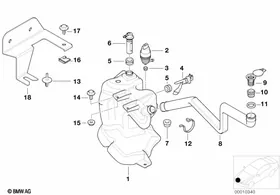Wash container f sequential M gearbox — BMW E36 factory diagram