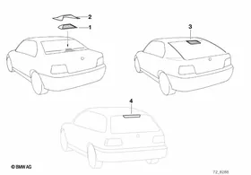 Third stoplamp — BMW E36 factory diagram