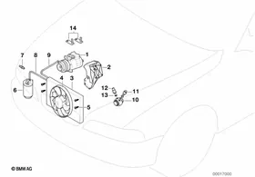 "Economic"aircond. syst. single parts II — BMW E36 factory diagram