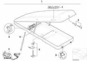 Luggage box — BMW E36 factory diagram