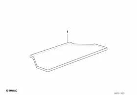 Fitted luggage compartment mat — BMW E36 factory diagram