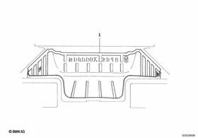 Luggage compartment pan — BMW E36 factory diagram