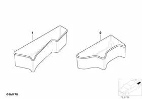 Luggage compartment box — BMW E36 factory diagram