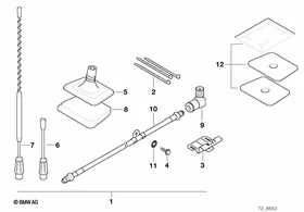 Retrofit kit, window antenna — BMW E36 factory diagram