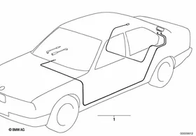 Rear window antenna — BMW E36 factory diagram