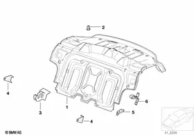 Partition trunk — BMW E36 factory diagram