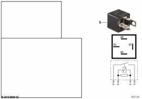 Relay battery disconnection — BMW E36 factory diagram
