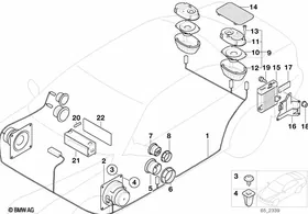 Single components f top hifi system — BMW E36 factory diagram