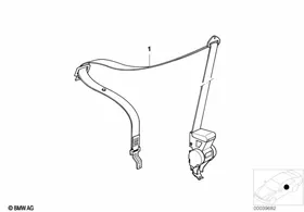 Safety belt front left — BMW E36 factory diagram