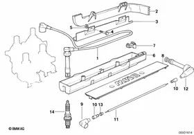 Ignition wire — BMW E36 factory diagram