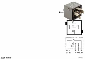 Relay, diode relay — BMW E36 factory diagram