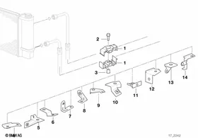 Bracket Oil Pipe — BMW E36 factory diagram