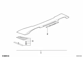 BMW motorsport rear wing — BMW E36 factory diagram