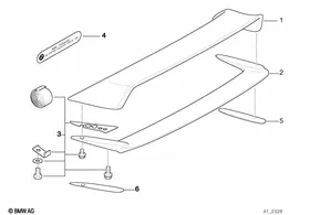 Rear wing M3 GT — BMW E36 factory diagram