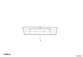Decorative rear trim — BMW E36 factory diagram