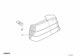 Retrofit kit rear lights,white turn ind. — BMW E36 factory diagram