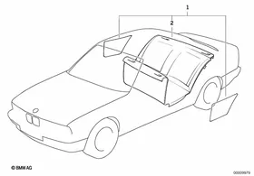 Universal protective rear cover — BMW E36 factory diagram