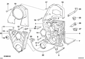 Wheel casing — BMW E36 factory diagram