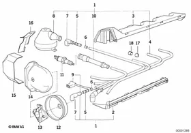 ignition wiring/sparkplug — BMW E36 factory diagram