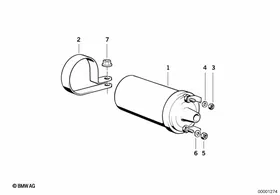 Rod-type ignition coil — BMW E36 factory diagram
