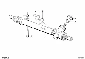 Mechanical steering — BMW E36 factory diagram