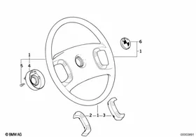 Steering wheel — BMW E36 factory diagram