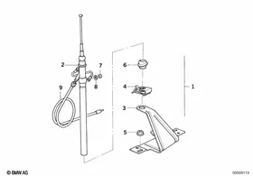 Antenna accessories — BMW E36 factory diagram