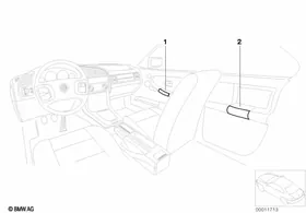 Individual wood, interior door handle — BMW E36 factory diagram