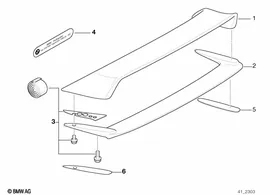 Rear wing class II — BMW E36 factory diagram