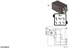 Relay, hazard-warning lights — BMW E36 factory diagram