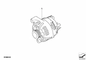 Compact alternator — BMW E36 factory diagram