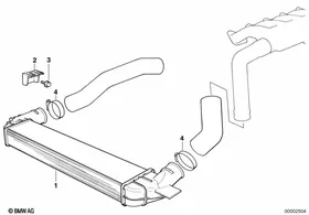 Charge-air cooling — BMW E36 factory diagram
