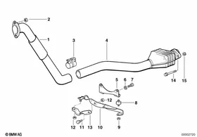 Diesel catalyst — BMW E36 factory diagram