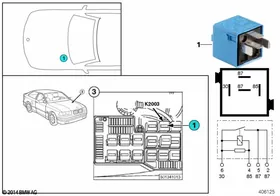 Relay DDE K2003 — BMW E36 factory diagram