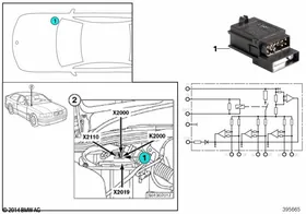 Relay, glow element K2000 — BMW E36 factory diagram