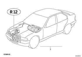 Air conditioning system R12 — BMW E36 factory diagram