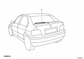 Rear window wiper — BMW E36 factory diagram